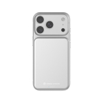 Ultra-thin QI2.2 magnetic power bank in recycled aluminium 5000 mAh silver colour tenth view