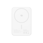 Ultra-thin QI2.2 magnetic power bank in recycled aluminium 5000 mAh silver colour third view