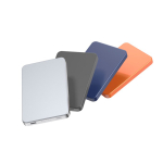 Eco magnetic power bank with 15W wireless charging 5000 mAh black colour general view