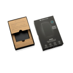 Eco magnetic power bank with 15W wireless charging 5000 mAh black colour view with box