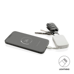 Eco keyring power bank with integrated cables 2000 mAh white colour third view