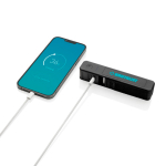 5-in-1 power bank with scales and torch 2600 mAh Swiss Peak black colour view with logo