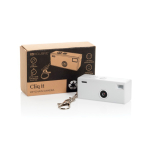 Instant keyring-style camera with colour screen and USB-C 720P white colour view with box