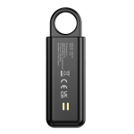 Smart personal alarm with light and USB-C charging 150 dB black colour fourth view