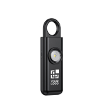 Smart personal alarm with light and USB-C charging 150 dB black colour printing view