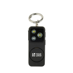 Compact personal alarm rechargeable via USB-C with LED light 150 dB black colour printing view