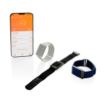 Ultra-thin health wristband with app and 1 ATM water resistance black colour general view
