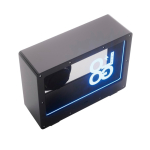 Transparent wireless speaker with integrated RGB light and USB-C 5W black colour