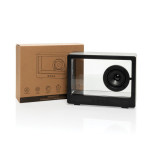 Transparent wireless speaker with integrated RGB light and USB-C 5W black colour view with box