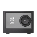 Transparent wireless speaker with integrated RGB light and USB-C 5W black colour printing view