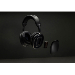 Foldable over-ear headphones with removable USB-C battery black colour ambient view