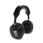 Foldable over-ear headphones with removable USB-C battery black colour printing view