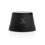 Compact magnetic speaker with IPX4 resistance 5W 500mAh black colour view with logo