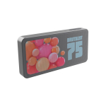 Ultra-slim speaker with IPX5 water resistance 10W power grey colour second view with logo