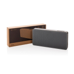 Ultra-slim speaker with IPX5 water resistance 10W power grey colour view with box