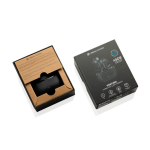 Wireless noise-cancelling earphones 40 mAh black colour view with box