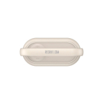 Compact wireless speaker with built-in microphone 10W beige colour view with logo