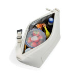 Cool bag with adjustable strap and front pocket 8L beige colour fifth view