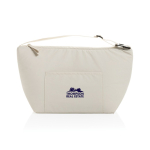 Cool bag with adjustable strap and front pocket 8L beige colour view with logo