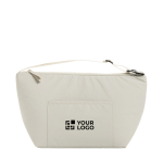Cool bag with adjustable strap and front pocket 8L beige colour printing view
