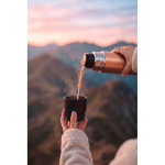 Vacuum insulated anti-drip flask with integrated cup 500 ml taupe colour ambient view 2