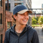 Two-tone 6-panel cotton cap with adjustable fastening 270 g/m² navy-blue colour ambient view