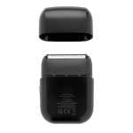 Portable rechargeable shaver with display and travel lock black colour third view