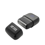 Portable rechargeable shaver with display and travel lock black colour printing view