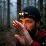 GearX 800 mAh motion-sensor head torch black colour ambient view 2