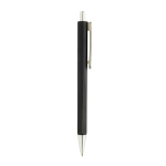 Triangular recycled plastic click pen with blue ink black colour third view