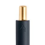 Ergonomic three-sided soft-touch pen with blue ink black colour fourth view