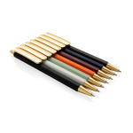 Ergonomic three-sided soft-touch pen with blue ink black colour general view