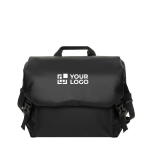 Crossbody bag with RFID and 9.8L capacity Swiss Peak 15.6” black colour printing view