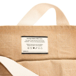 Recycled canvas beach bag with washed finish 400 g/m² beige colour third view