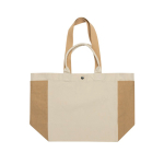 Recycled canvas shopper-weekender bag, 18L capacity, 400 g/m² off white colour second view