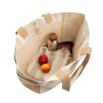Recycled canvas shopper-weekender bag, 18L capacity, 400 g/m² off white colour third view