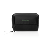 Foldable travel case with compartments Swiss Peak 4.2L black colour view with logo