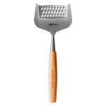 Boska cheese grater with stainless steel blade and beechwood handle silver colour view with logo