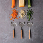 Boska cheese grater with stainless steel blade and beechwood handle silver colour