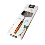 Boska cheese grater with stainless steel blade and beechwood handle silver colour view with box