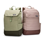 Urban backpack with laptop compartment Thule Lithos 14'' 16L green colour general view
