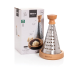 Stainless steel table grater with collection tray Boska silver colour second view with box