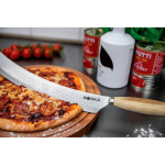 Boska stainless steel double-grip pizza and cheese knife silver colour ambient view 2