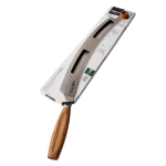 Boska stainless steel double-grip pizza and cheese knife silver colour view with box