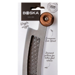 Boska stainless steel double-grip pizza and cheese knife silver colour