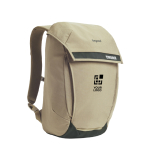 Minimalist backpack with magnetic flap for 16” laptop Thule Paramount beige colour printing view