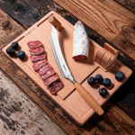 Cheese cutter with WOODEN board and removable knife Boska brown colour