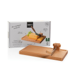 Cheese cutter with WOODEN board and removable knife Boska brown colour view with box