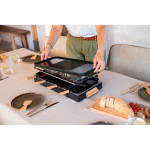 Table raclette with reversible non-stick plate Boska black colour ambient view 3 