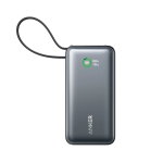Customisable fast-charging 10000 mAh Anker power bank black colour third view
